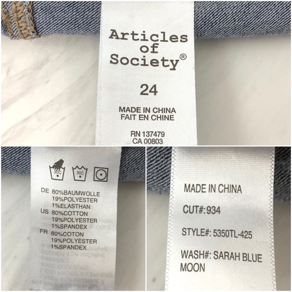 Articles of Society- Sarah Skinny Jeans Blue Moon - Picture 9 of 9